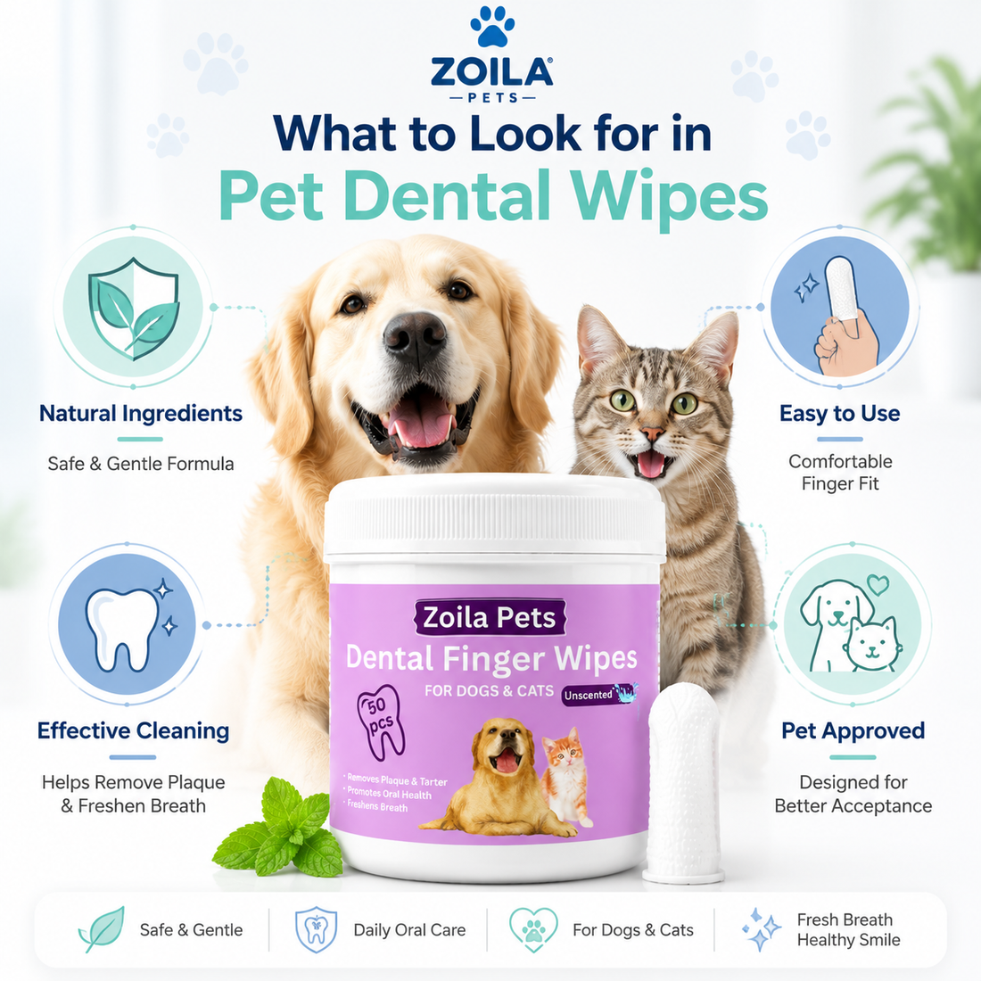 Choosing the Best Dental Pet Finger Wipes for Your Dog or Cat