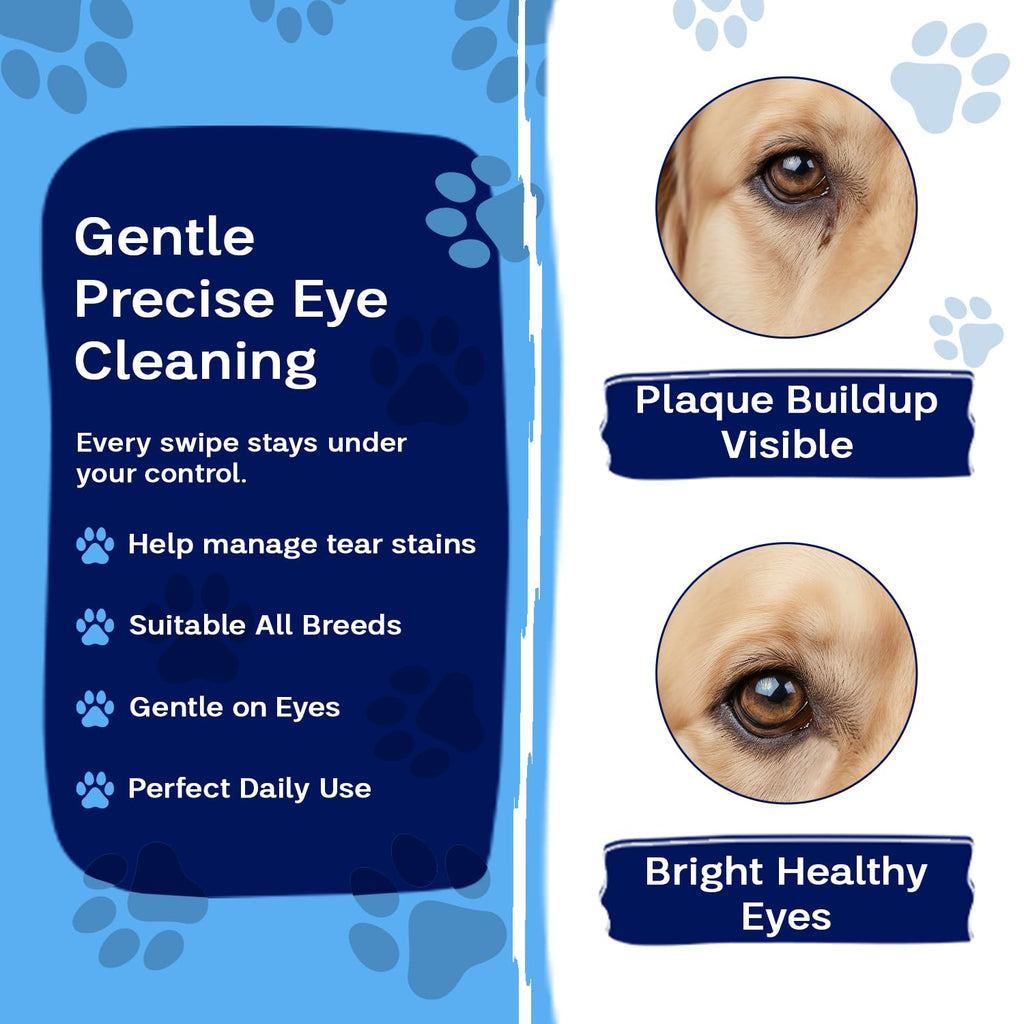 Zoila Pets Dog Eye Cleaner Wipes & Cat Eye Wipes | Scent Textured Tear Stain Remover for Dogs, Eye Wipes for Dogs, Dog Tear Stain Remover, Dog Eye Wipes for Discharge and Crust | 50 Count