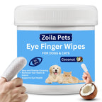 Zoila Pets Dog Eye Cleaner Wipes & Cat Eye Wipes | Scent Textured Tear Stain Remover for Dogs, Eye Wipes for Dogs, Dog Tear Stain Remover, Dog Eye Wipes for Discharge and Crust | 50 Count