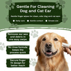 Zoila Pets Dog Ear Wipes & Cat Ear Cleaner – Ear Wipes for Dogs, Cat Ear Wipes, Gentle Dog Ear Cleaning Wipes Remove Wax, Dirt & Odor, No-Rinse Ear Care