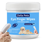 Zoila Pets Dog Eye Cleaner Wipes & Cat Eye Wipes | Scent Textured Tear Stain Remover for Dogs, Eye Wipes for Dogs, Dog Tear Stain Remover, Dog Eye Wipes for Discharge and Crust | 50 Count