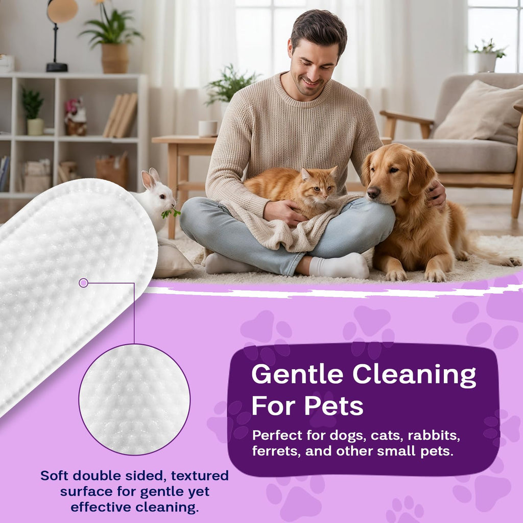 Zoila Pets Dental Wipes – Best Dog Teeth Cleaning, Dog Dental Wipes for Dogs Teeth, Finger Toothbrush for Dogs and Cats, Oral Care, Remove Plaque, Tartar & Bad Breath – 50 Count