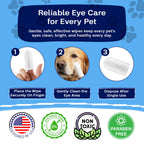 Zoila Pets Dog Eye Cleaner Wipes & Cat Eye Wipes | Scent Textured Tear Stain Remover for Dogs, Eye Wipes for Dogs, Dog Tear Stain Remover, Dog Eye Wipes for Discharge and Crust | 50 Count