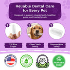 Zoila Pets Dental Wipes – Best Dog Teeth Cleaning, Dog Dental Wipes for Dogs Teeth, Finger Toothbrush for Dogs and Cats, Oral Care, Remove Plaque, Tartar & Bad Breath – 50 Count