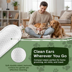 Zoila Pets Dog Ear Wipes & Cat Ear Cleaner – Ear Wipes for Dogs, Cat Ear Wipes, Gentle Dog Ear Cleaning Wipes Remove Wax, Dirt & Odor, No-Rinse Ear Care